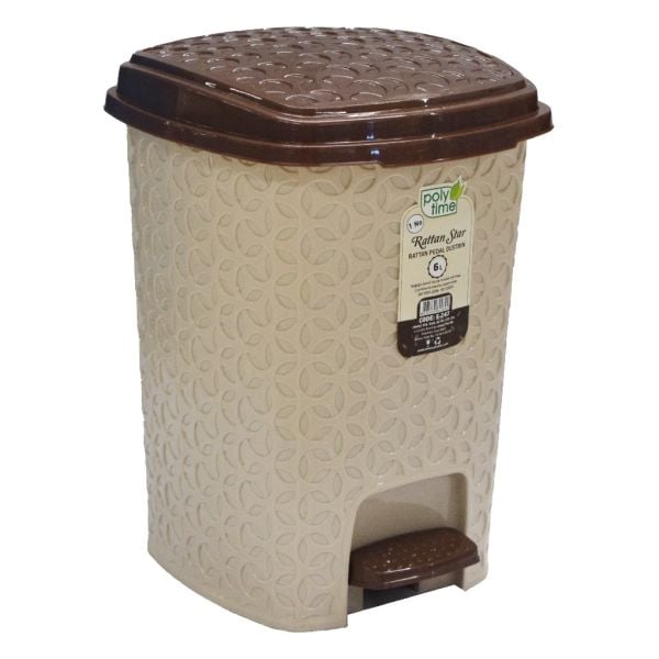POLYTİME RATTAN STAR PEDALLI ÇÖP KOVASI NO:1 E-247