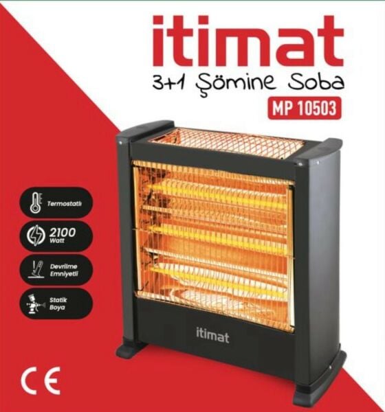 İTİMAT ELEKTRİKLİ SOBA 3+1 SİYAH 10503