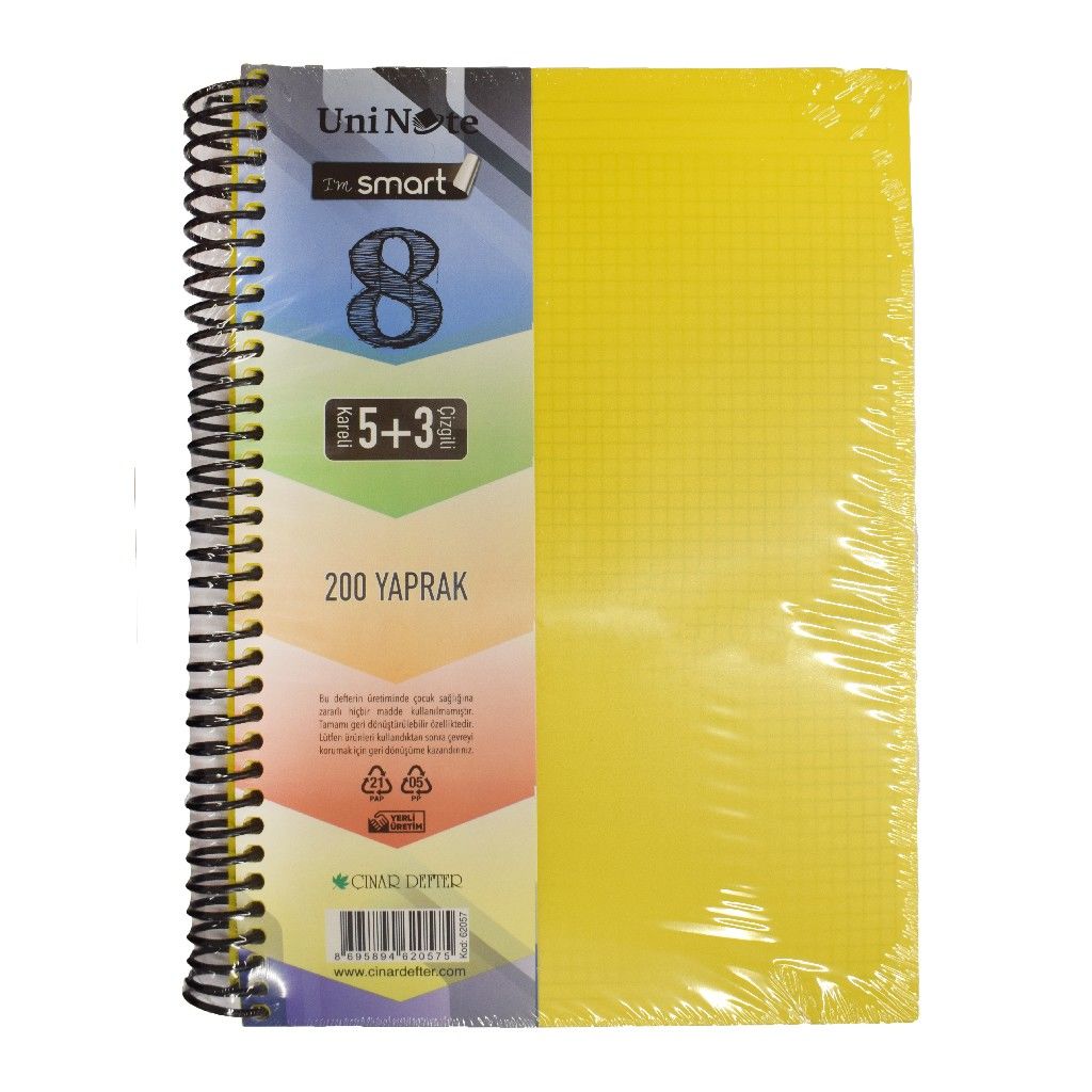 ÇINAR I M SMART 200 YP. A4 AYRAÇLI DEFTER 5+3 62057