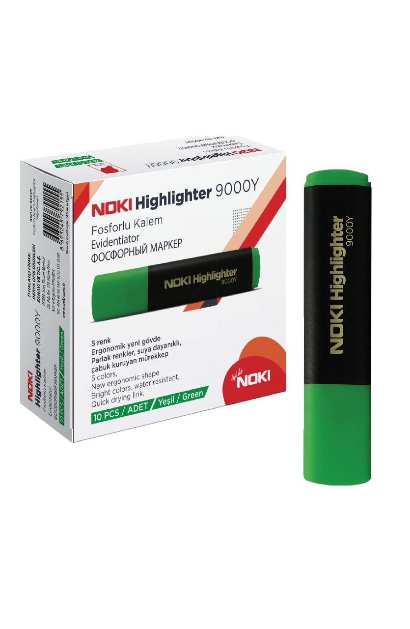 NOKİ FOSFORLU KALEM YEŞİL KALIN 9000Y