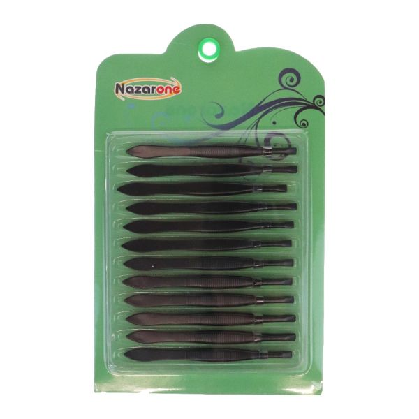 NAZARONE TIRTIKLI SİYAH CIMBIZ 12 Lİ N-069