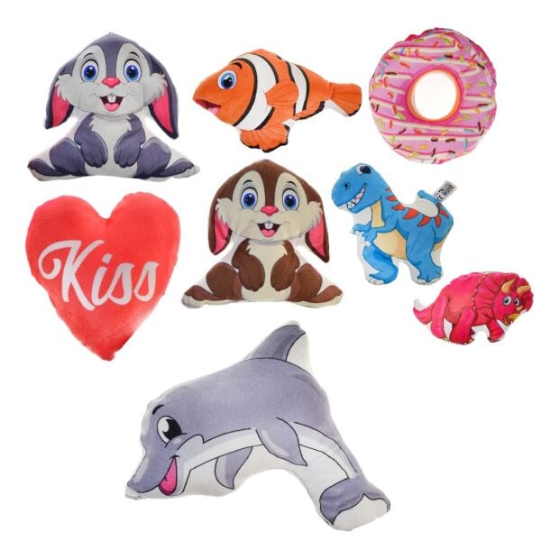 PELUŞ BASKILI BÜYÜK BOY KARIŞIK HAYVANLAR