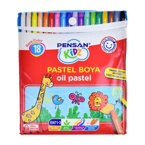 PENSAN KİDZ ÇANTALI PASTEL BOYA 18 RENK 98121