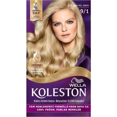 KOLESTON SAÇ BOYA SET 9/1 ÖZEL AÇIK KÜL SARISI