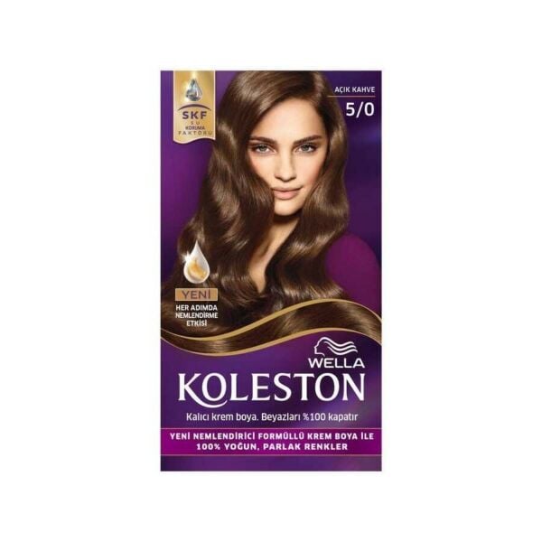 KOLESTON SAÇ BOYA SET 5/0 AÇIK KAHVE
