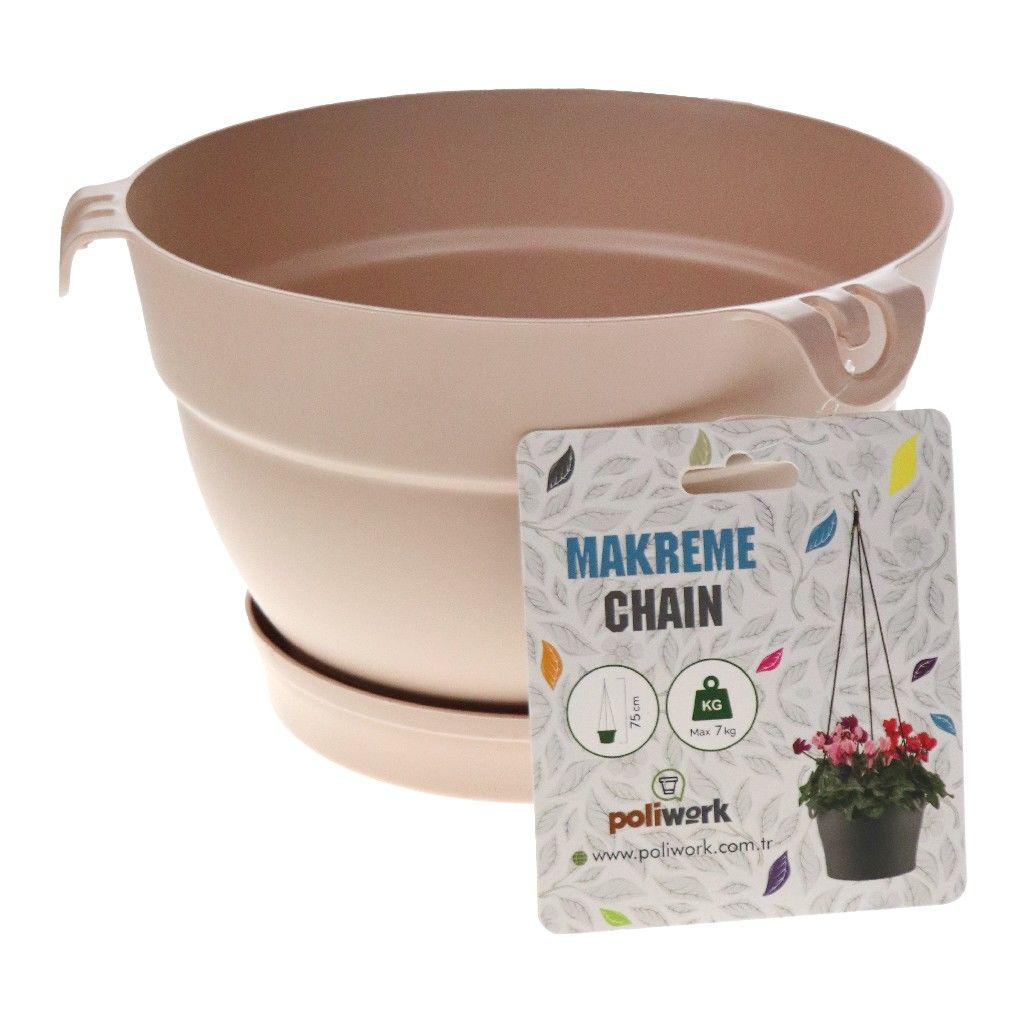 POLİWORK MANOLYA MAKREME SAKSI KREM 24