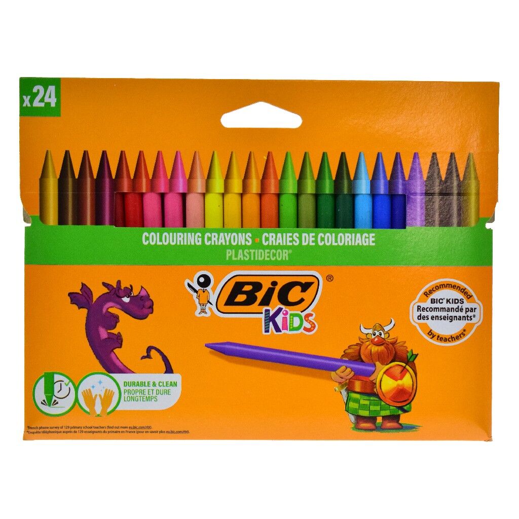 BİC PLASTIDECOR PASTEL BOYA 24 LÜ