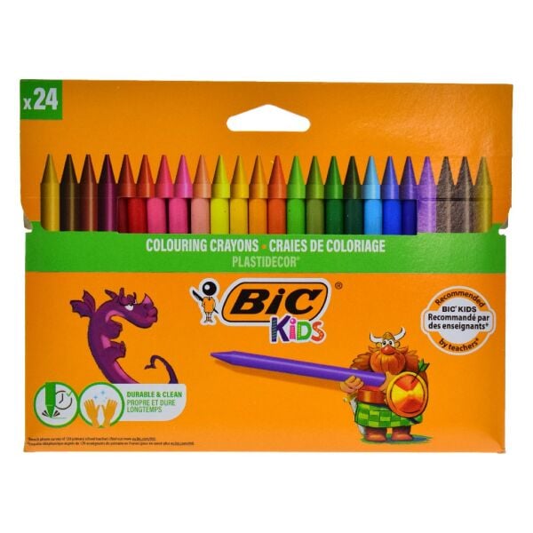 BİC PLASTIDECOR PASTEL BOYA 24 LÜ