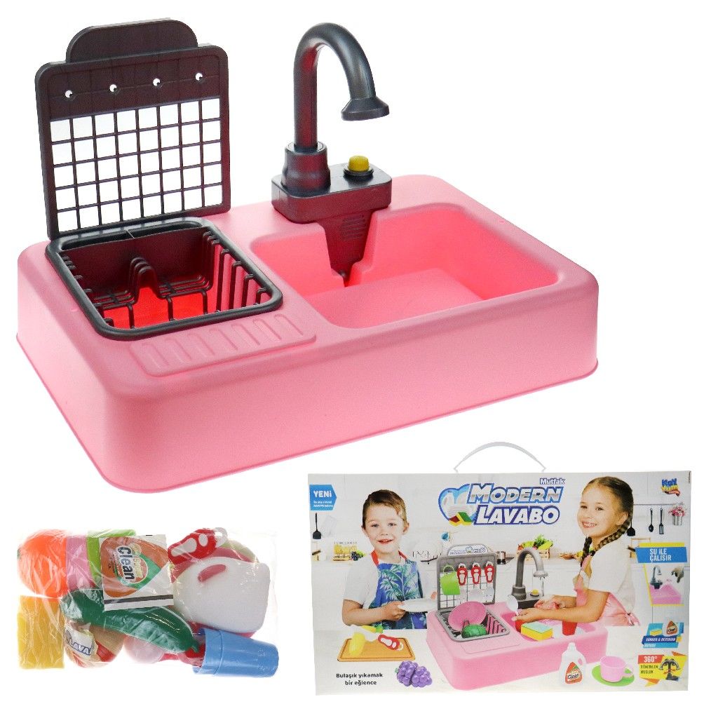 KAYYUM MODERN PİLLİ LAVABO PEMBE 7020